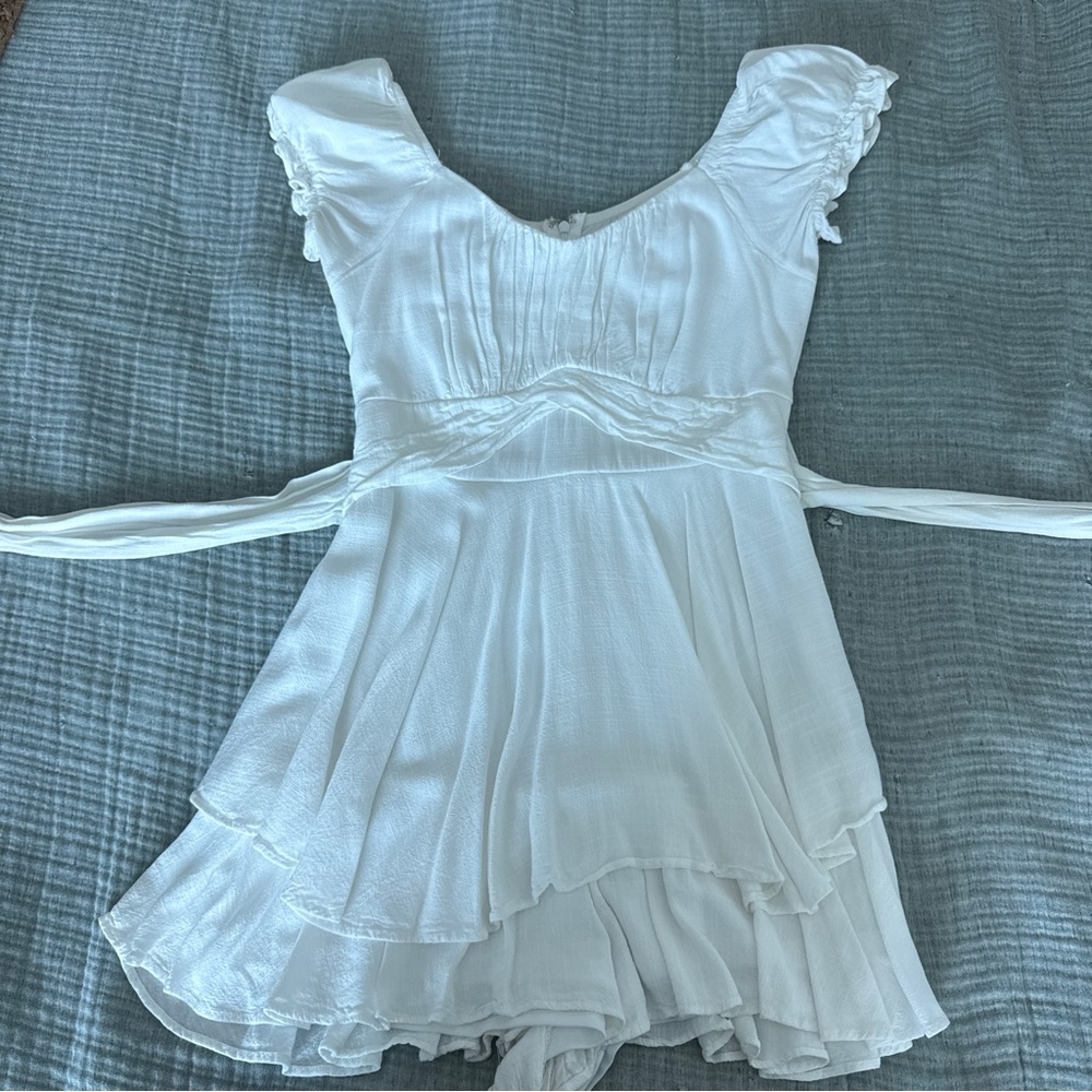 Altar'd State White Ruffle Romper - Picture 4 of 12
